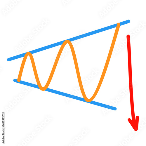 chart Pattern Cheat Vector Illustration