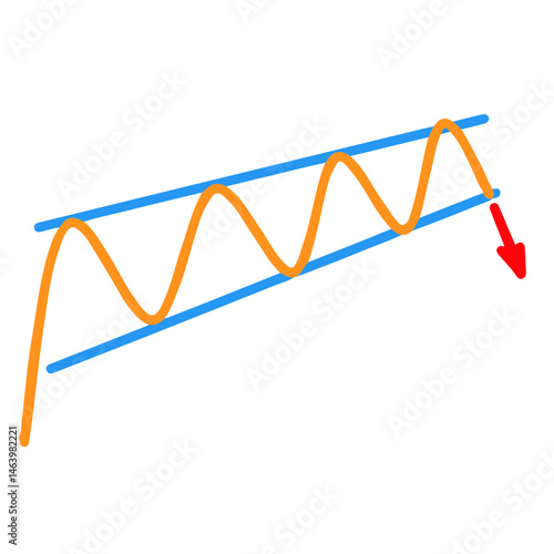 chart Pattern Cheat Vector Illustration