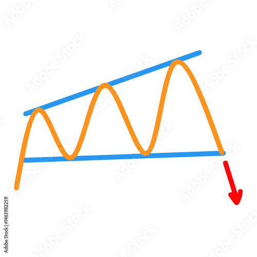 chart Pattern Cheat Vector Illustration