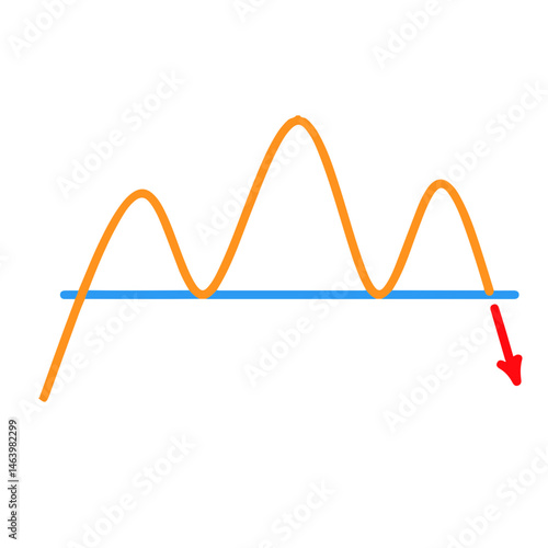 chart Pattern Cheat Vector Illustration