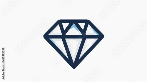 A diamond is drawn in blue and white