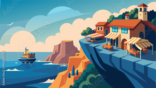 Perched on the edge of a cliff this coastal town is a hidden gem waiting to be discovered. The winding streets are lined with local merchants selling their wares while the crashing