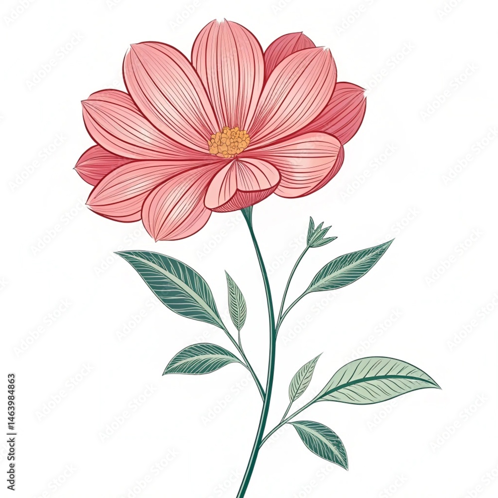 Obraz premium illustration of pink flower
