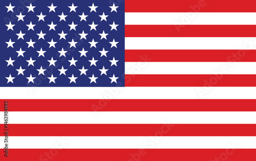 United States Flag with Fifty Stars and Thirteen Red and White Stripes