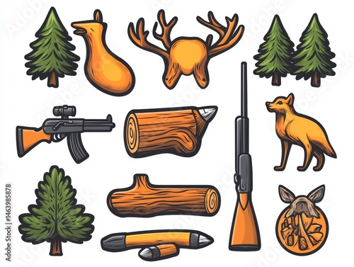 Hunting themed illustrations