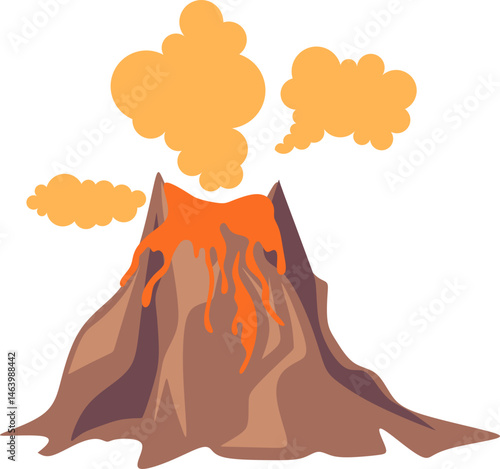 Volcano Mountaint Illustration