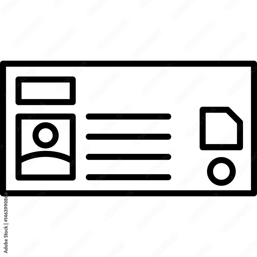 Fototapeta premium Id Card Icon