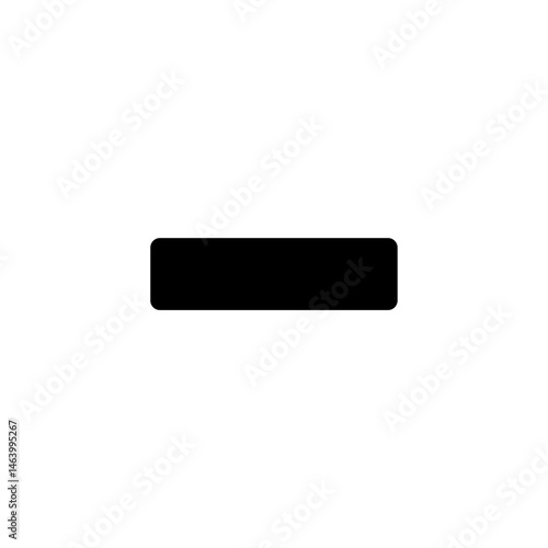 Minus icon filled for app interface interaction