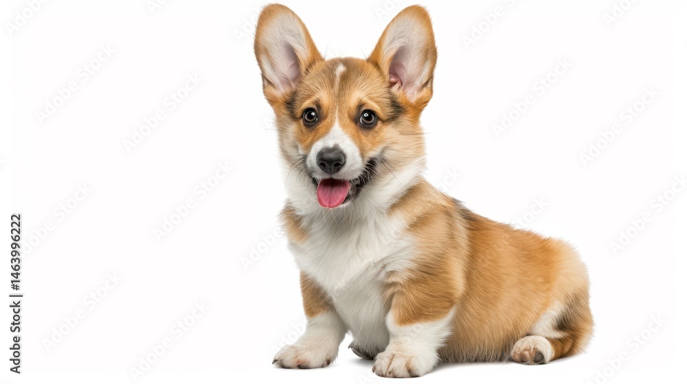 The cute sitting corgi puppy The cute sitting corgi puppy