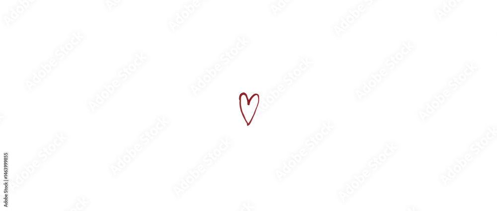A Minimalistic Heart Made with a Thin Red Outline on a Plain White Background, the Interior Left Blank A Minimalistic Heart Made with a Thin Red Outline on a Plain White Background, the Interior Left Blank