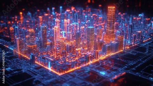 Wallpaper Mural Futuristic Cityscape Torontodigital.ca