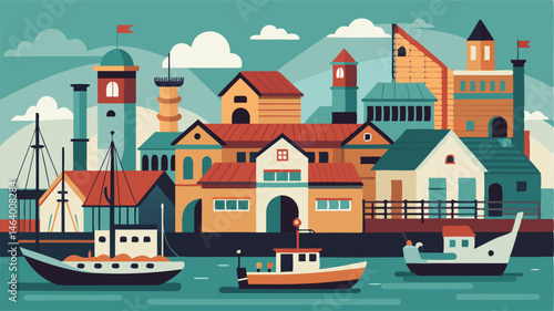The city harbor is a testament to the citys history and reliance on maritime trade. Old warehouses and quaint boat houses line the docks showcasing the charm and grit of everyday