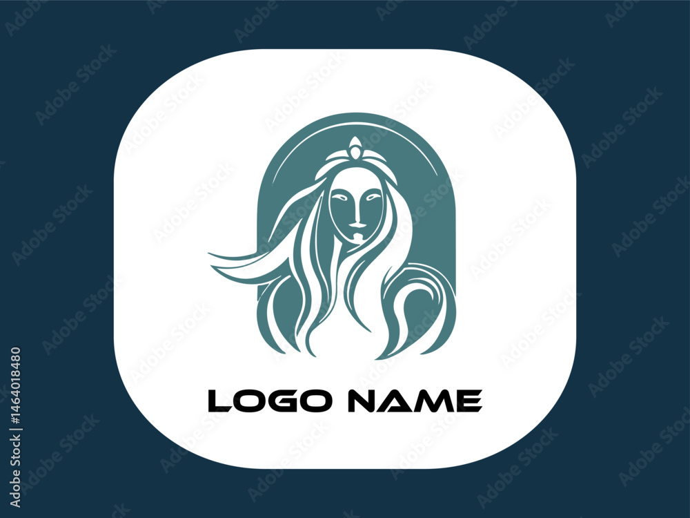 Fototapeta premium Elegant Woman Silhouette Logo