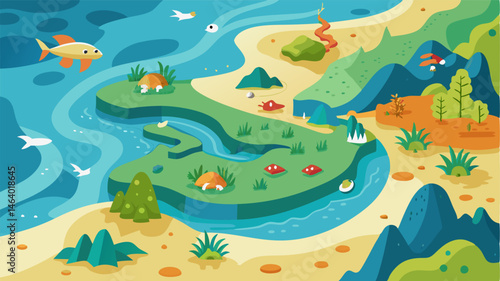 The shoreline is a maze of coves and inlets each one home to a diverse ecosystem of sea creatures.
