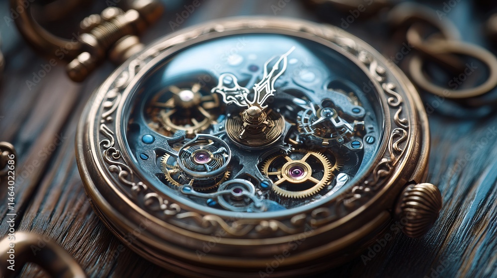 Fototapeta premium Vintage Pocket Watch Detail