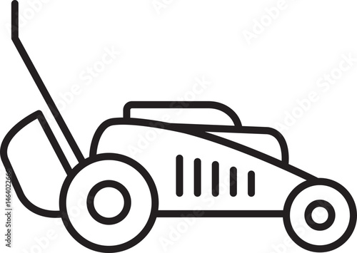 Grass Cutter Machine Vector Icon Stock Illustration
