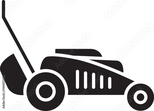 Grass Cutter Machine Vector Icon Stock Illustration