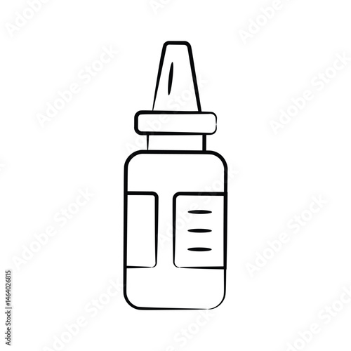 An editable drawing style icon of nasal spray