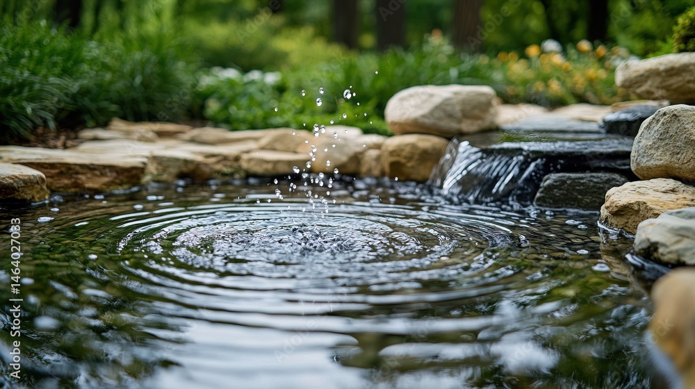 Fototapeta premium Water Feature in a Garden
