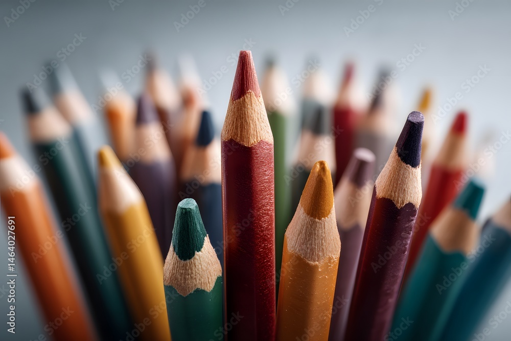 Colorful Pencils Close Up Sharp Points Art Supplies Creativity Drawing Colorful Pencils Close Up Sharp Points Art Supplies Creativity Drawing