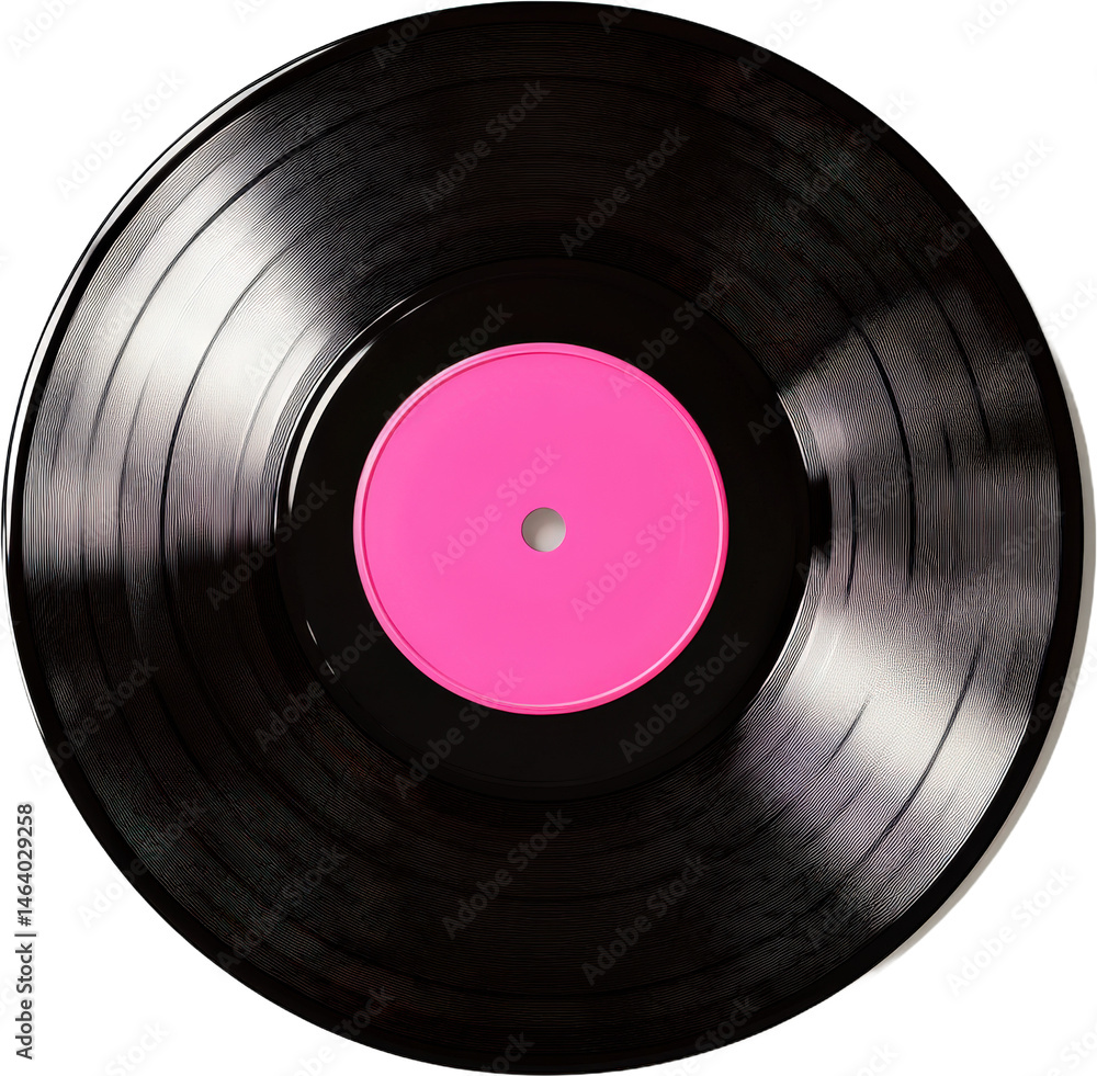 Obraz premium Vintage Pink Vinyl Record