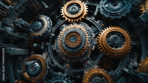 Wallpaper Mural Abstract Machine Gears Torontodigital.ca