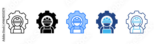 Labor Icon Set With Multiple Style Collection 