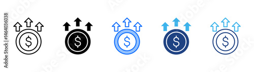 Inflation Icon Set With Multiple Style Collection 