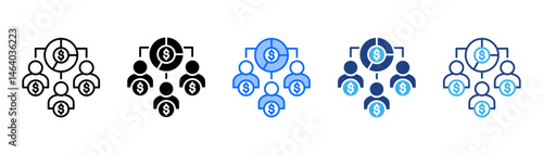 Shareholder Icon Set With Multiple Style Collection 