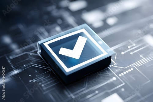 Digital Check Mark Success Technology Innovation Approved Secure Data Protection Cyber Security