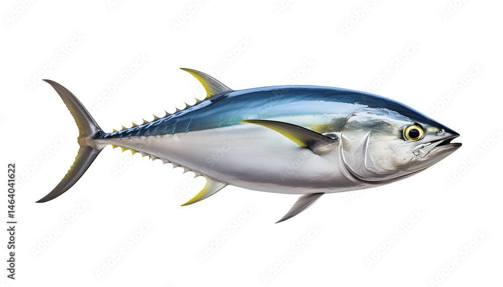 Fototapeta premium Bluefin Tuna Swimming in Clear Water