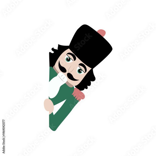 Nutcracker Soldier Peeking From Corner