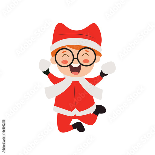 Joyful Boy Santa Claus Christmas Jump