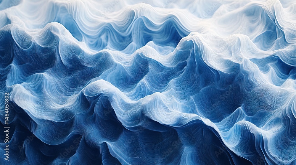 Fototapeta premium Abstract Blue Wave Texture