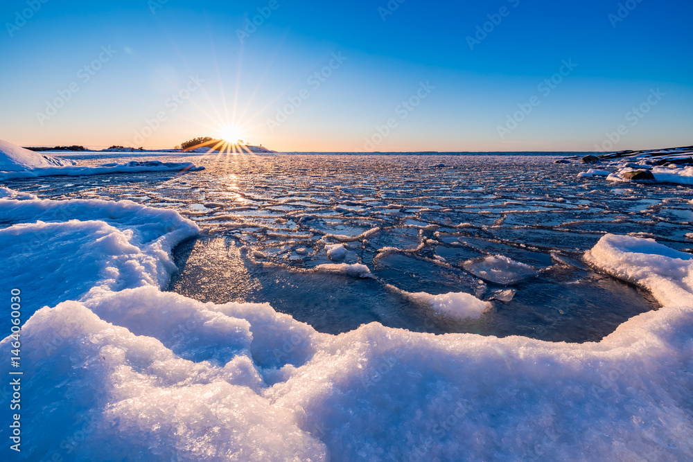 winter landscape with snow