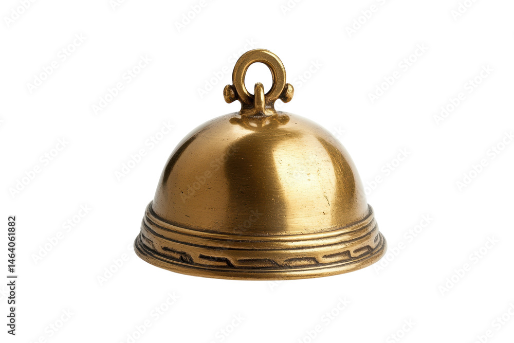 A golden bell on black space A golden bell on black space