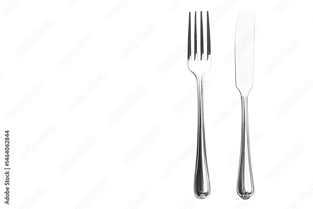 Fork and knife on blackground Fork and knife on blackground