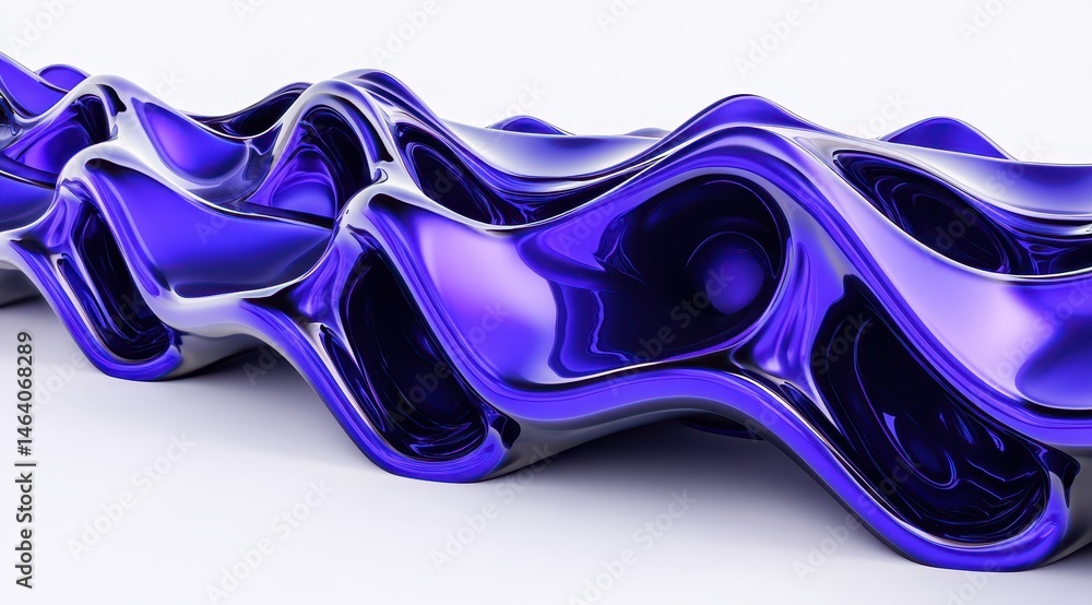 Abstract wavy forms in deep blue Abstract wavy forms in deep blue