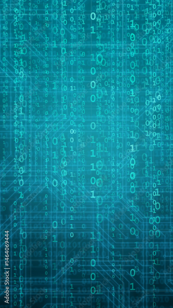 Fototapeta premium Abstract digital background with binary code. Hackers, darknet, virtual reality and science fiction.