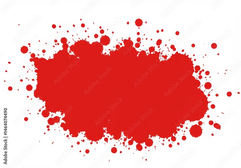 Red Splash Illustration Red Stain Ink Blot Liquid Paint Spot Red Splash Illustration Red Stain Ink Blot Liquid Paint Spot