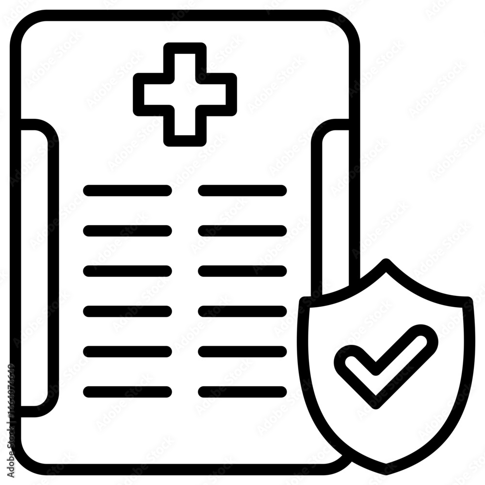 Obraz premium Insurance line icon