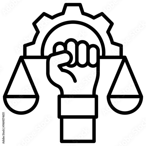 Employee Rights line icon