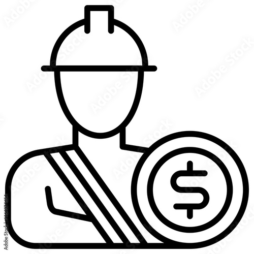 Workers Compensation line icon