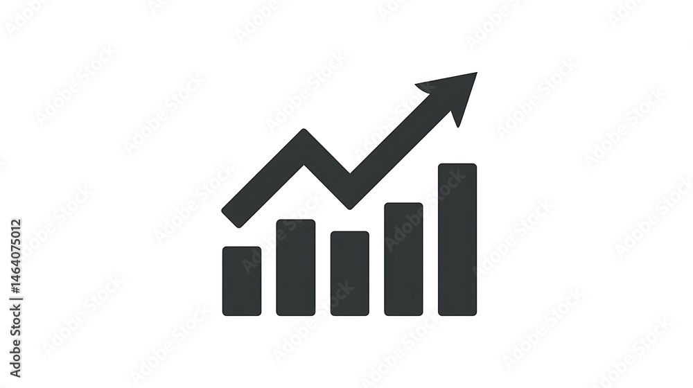 Upward Trending Bar Graph Showing Business Growth and Financial Success Upward Trending Bar Graph Showing Business Growth and Financial Success