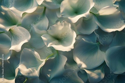 Close-up view of delicate flower petals in soft light.