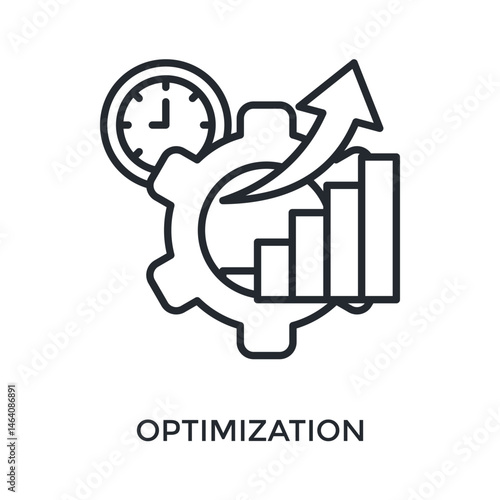 Optimization Icon Outline Style. Vector Illustration For Graphic Design