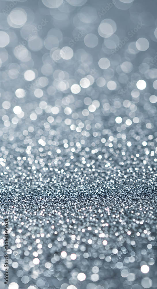 Silver Glitter Sparkle Abstract Background with Bokeh Light Effect Silver Glitter Sparkle Abstract Background with Bokeh Light Effect