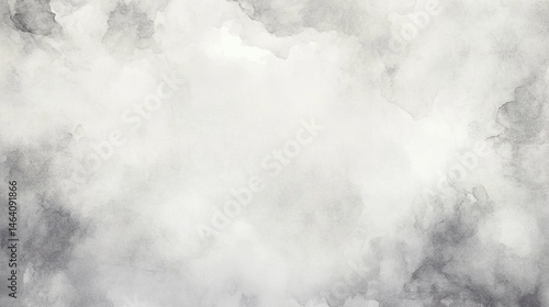 Abstract Watercolor Gray Wash, Soft Cloudscape