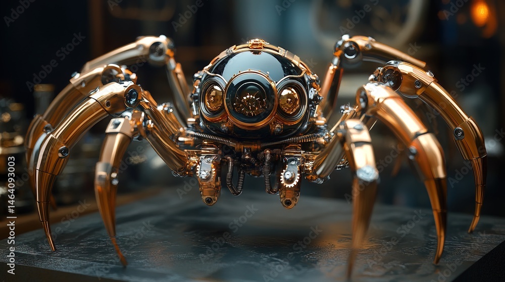 Fototapeta premium Steampunk Mechanical Spider