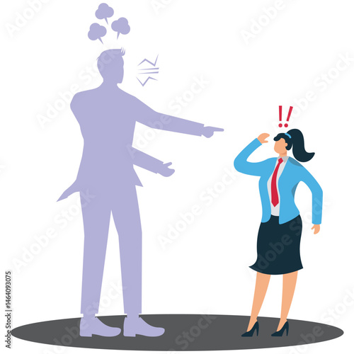 Anger or stress psychology concept